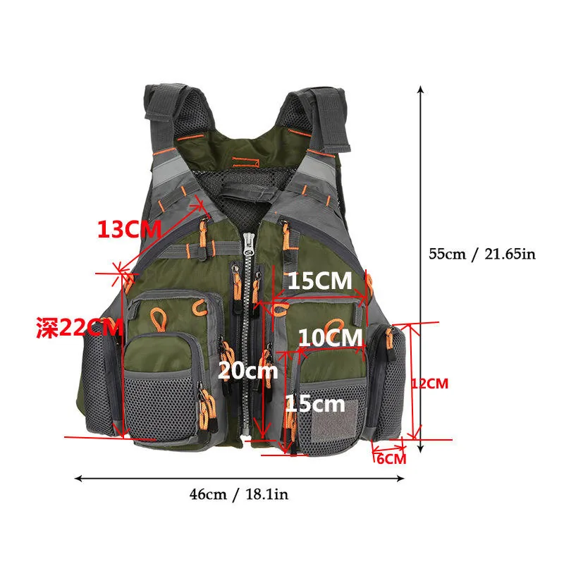 Detachable Multi-Function Reflective Life Jacket Vest with Float Material view 2