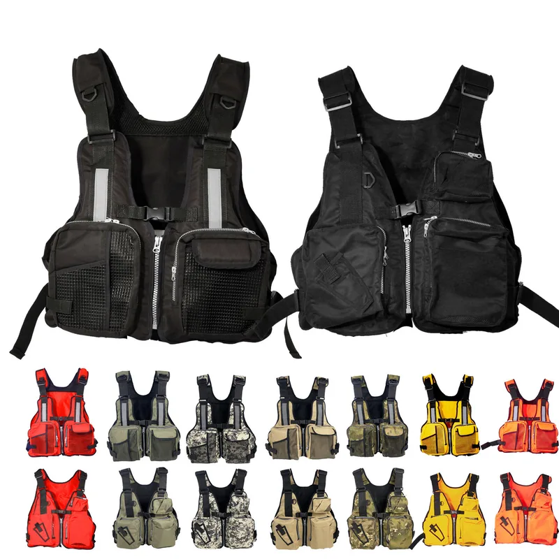 Breathable Adjustable Life Jacket Fishing Vest in 16 Colors — Tactical Clothing