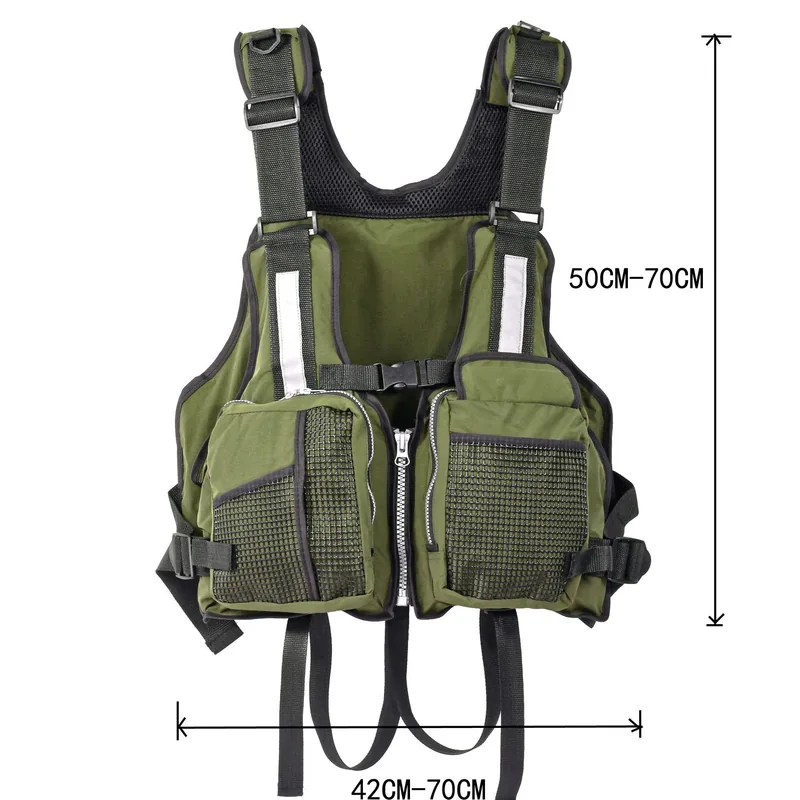Breathable Adjustable Life Jacket Fishing Vest in 16 Colors view 2