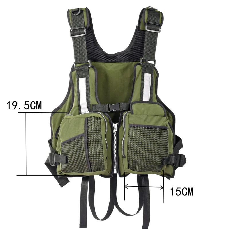 Breathable Adjustable Life Jacket Fishing Vest in 16 Colors view 3