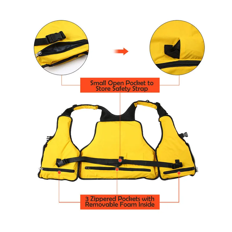 Breathable Adjustable Life Jacket Fishing Vest in 16 Colors view 5
