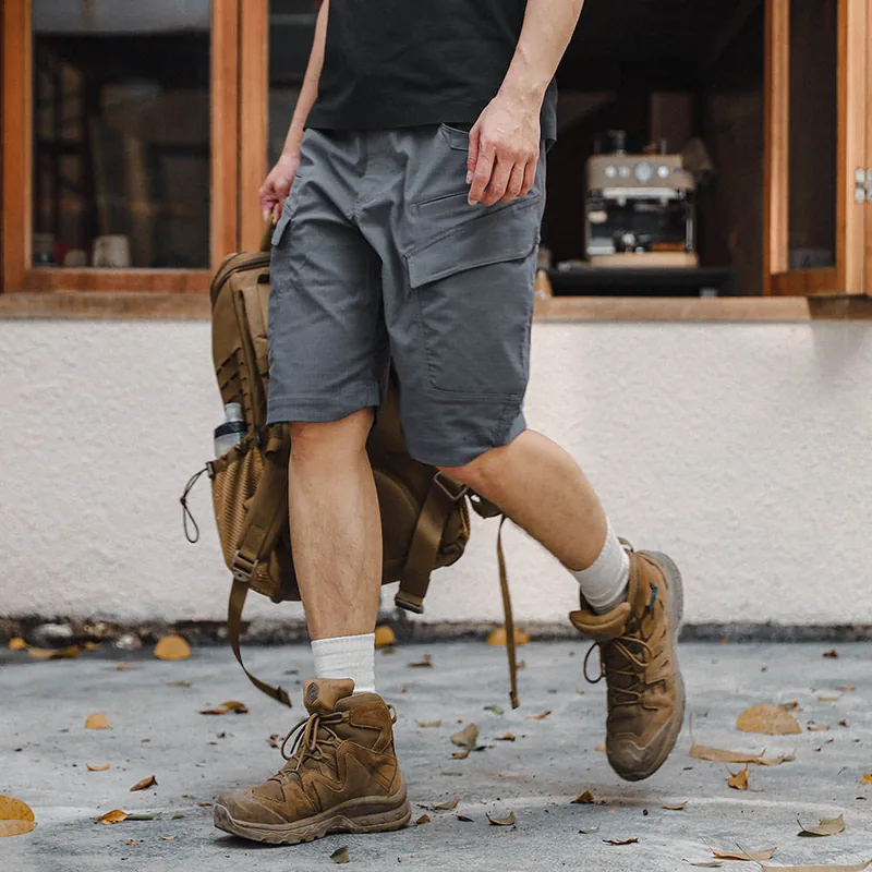 Stretchable Lightweight Tactical Shorts — Black view 3