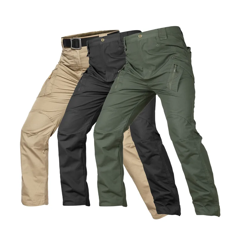 Mid-Waist Straight Casual Tactical Pants — Black — Tactical Clothing