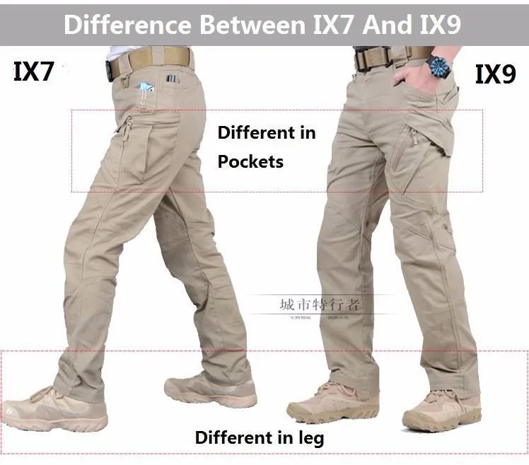 Mid-Waist Straight Casual Tactical Pants — Black view 2