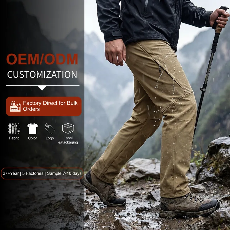 Fleece Lined Tactical Softshell Pants — Black — Tactical Clothing
