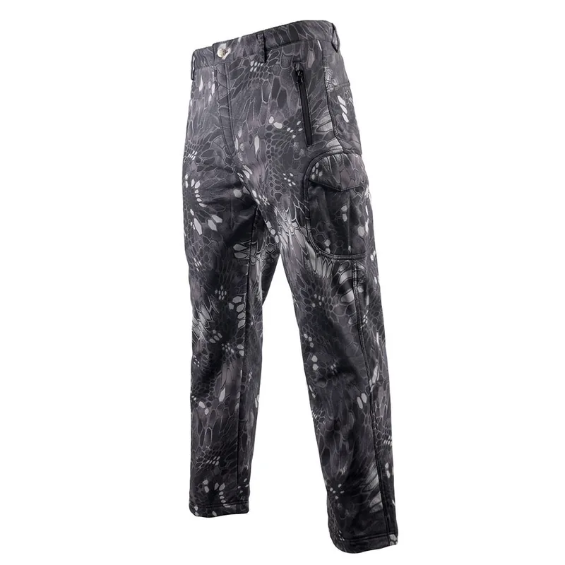 Waterproof Softshell Tactical Combat Pants — Black view 2