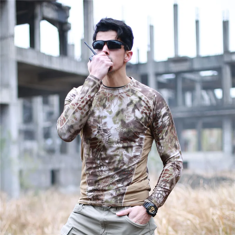 Quick-Dry Long Sleeve Camouflage Shirt — Camo view 4