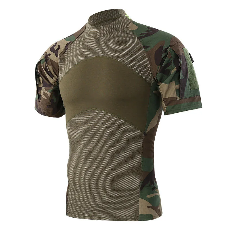 Training Outdoor Camouflage Uniform T-Shirt — Camo view 4