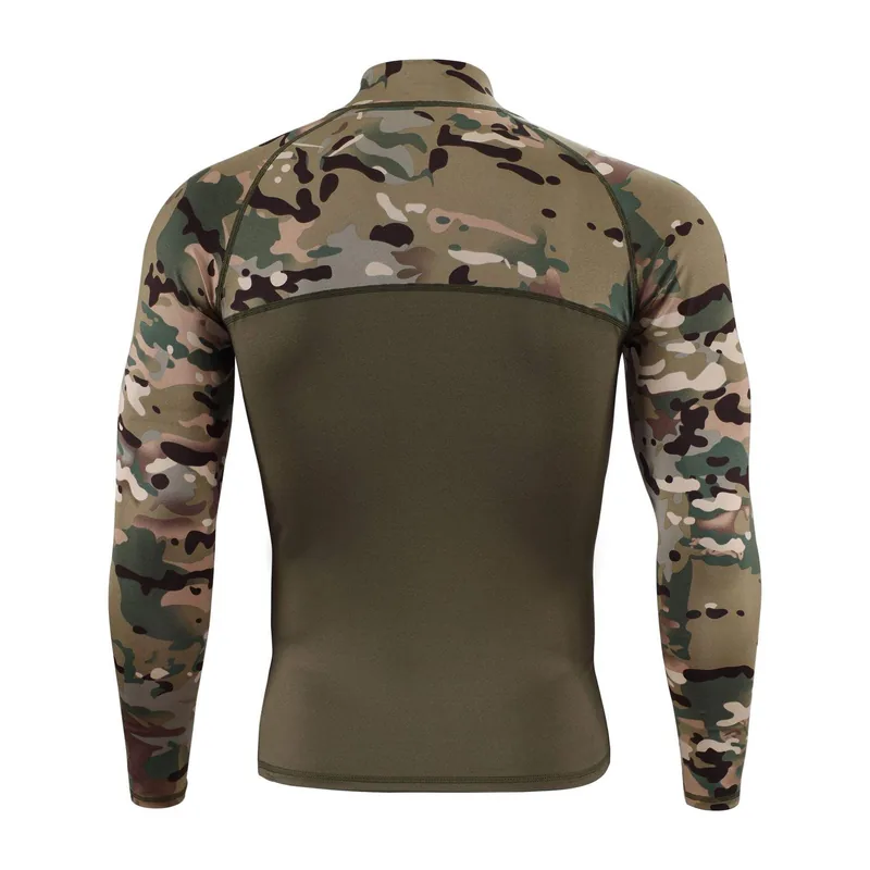 Quick Dry Long Sleeve Tactical Hunting Shirt — Black view 4