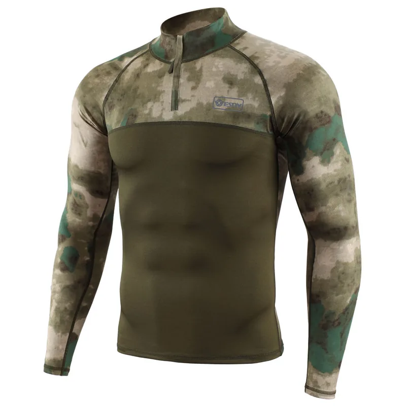 Quick Dry Long Sleeve Tactical Hunting Shirt — Black view 5