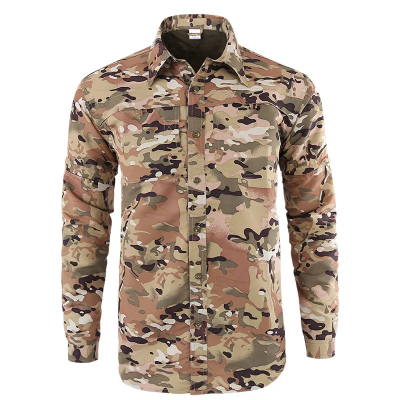 Quick Dry Tactical Hunting Shirt — Green view 5