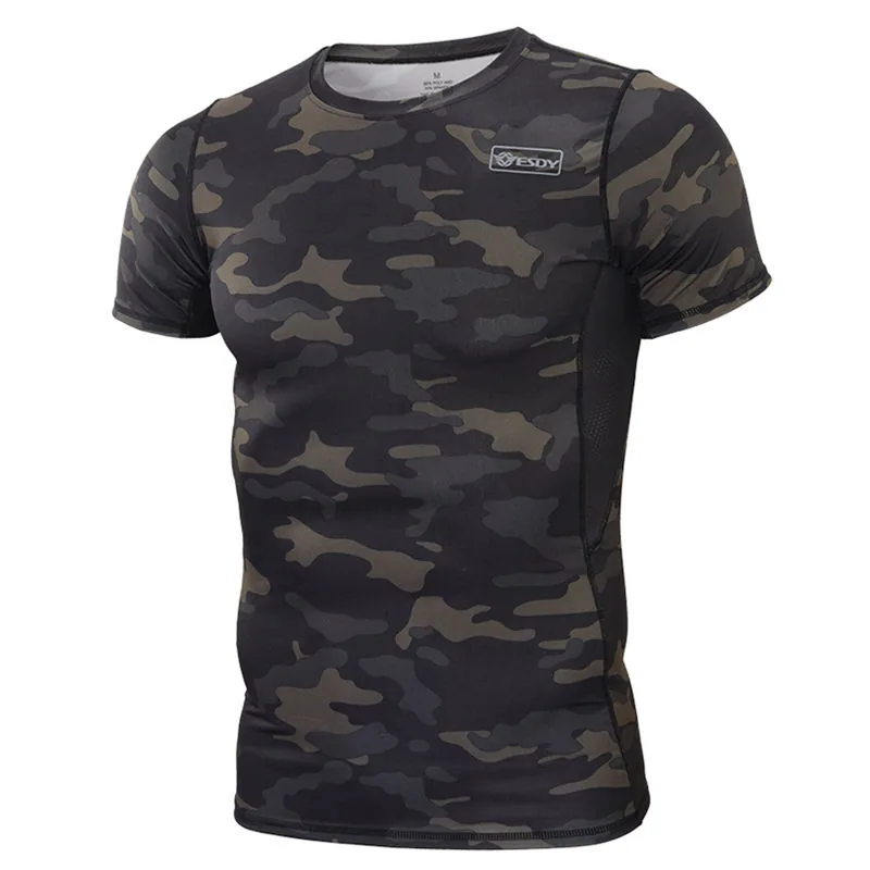 Camouflage Hiking Short Sleeve T-Shirt — Camo view 2