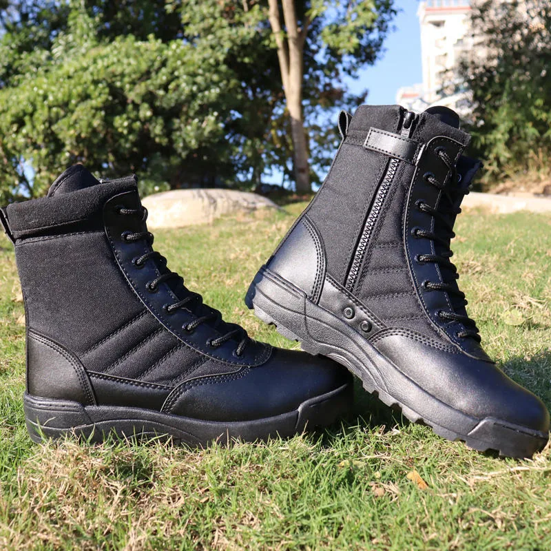 Water Resistant Tactical Hiking Boots — Black — Tactical Footwear
