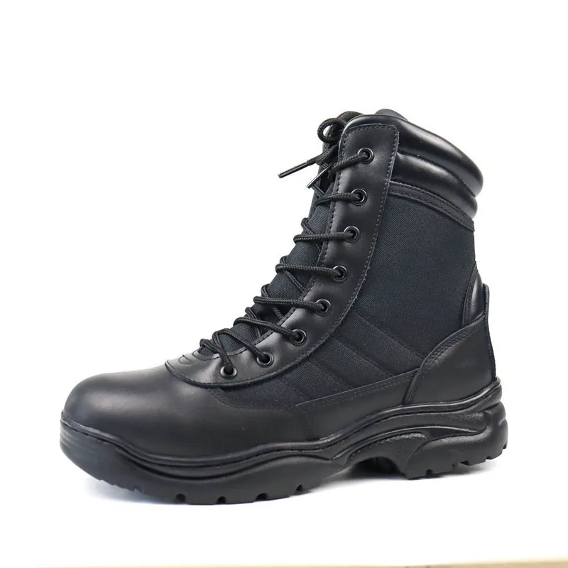 Side Zipper Tactical Work Boots — Black — Tactical Footwear