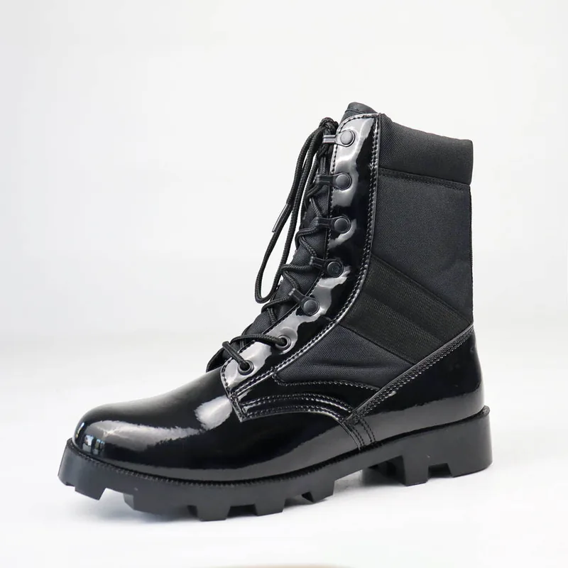 Panama Vibram-Style Rubber Sole Tactical Boots — Black — Tactical Footwear