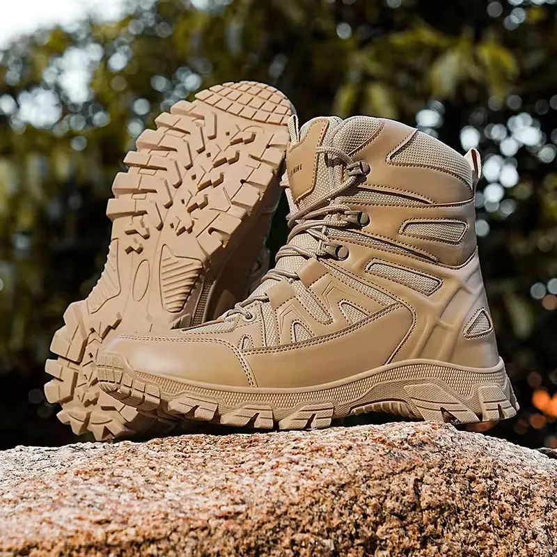 Wide Fit Breathable Tactical Boots — Black view 5