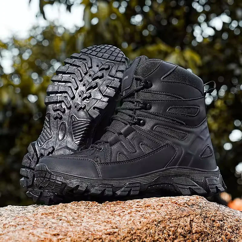Wide Fit Breathable Tactical Boots — Black view 6