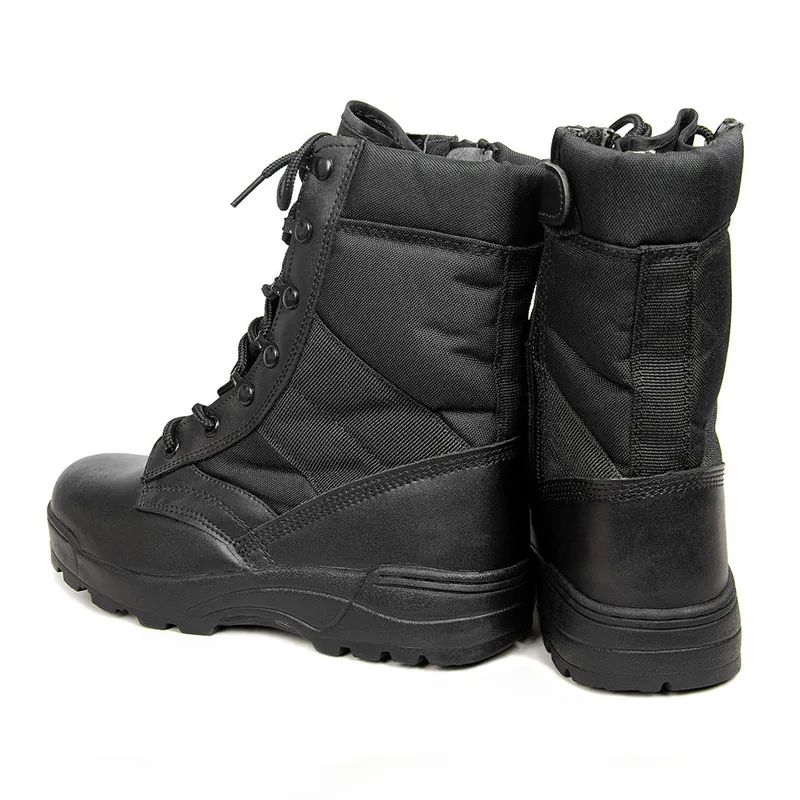 Men Outdoor Tactical Combat Boots — Black view 6