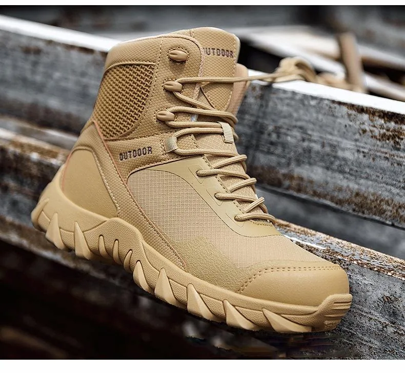 Factory Speed Lace Tactical Combat Training Boots — Black view 3