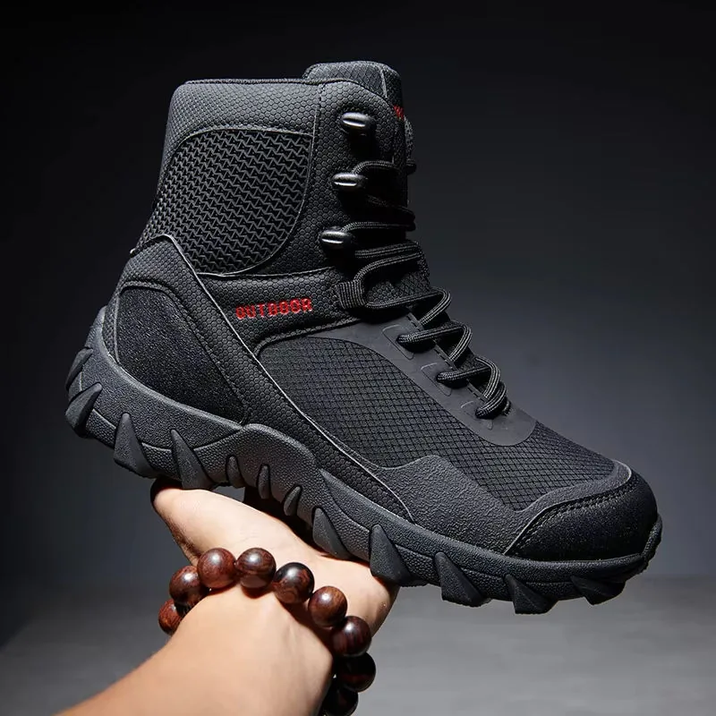 Factory Speed Lace Tactical Combat Training Boots — Black view 5