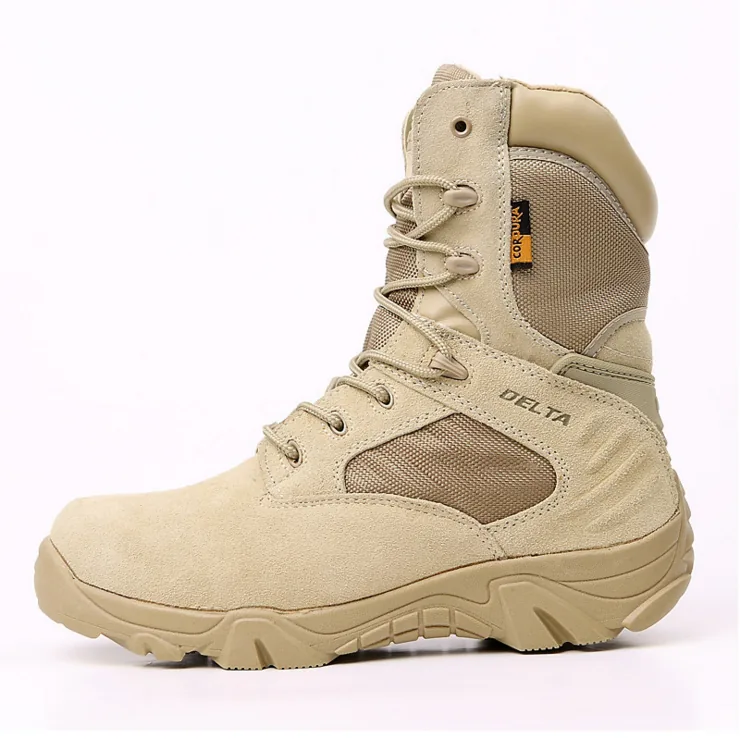 Desert Combat Boot with Side Zip — Tan — Tactical Footwear