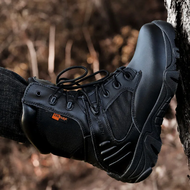 Desert Combat Boot with Side Zip — Tan view 5