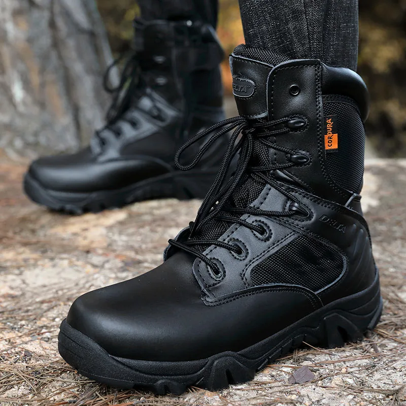 Desert Combat Boot with Side Zip — Tan view 6