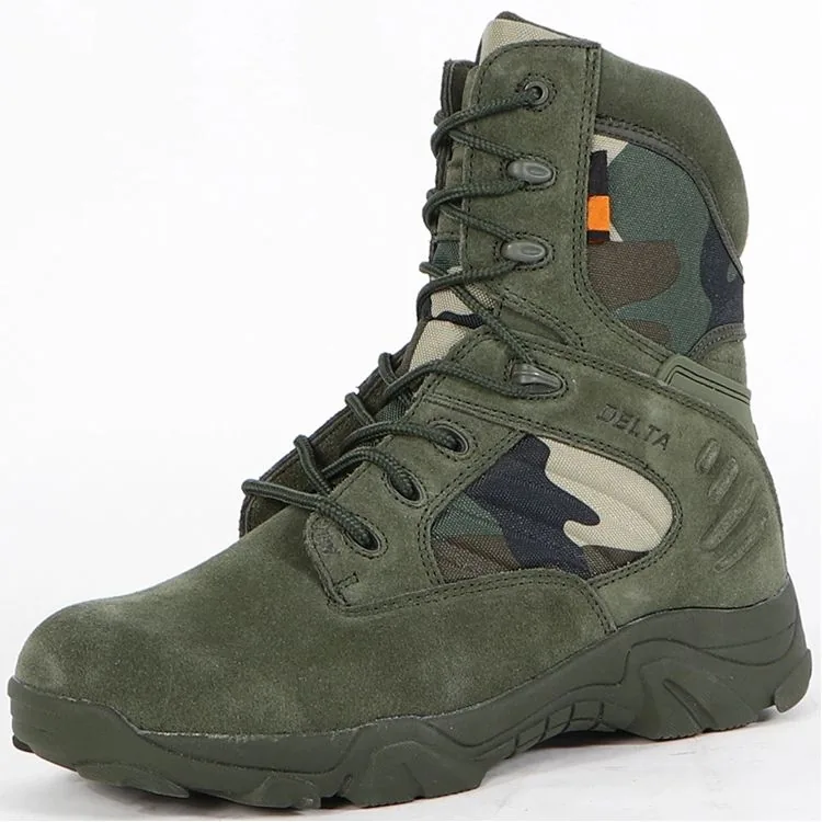 Genuine Leather Desert Hiking Boots — Tan view 3
