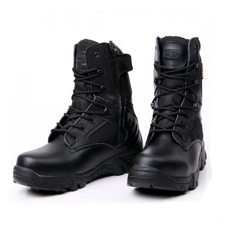 Genuine Leather Desert Hiking Boots — Tan view 4