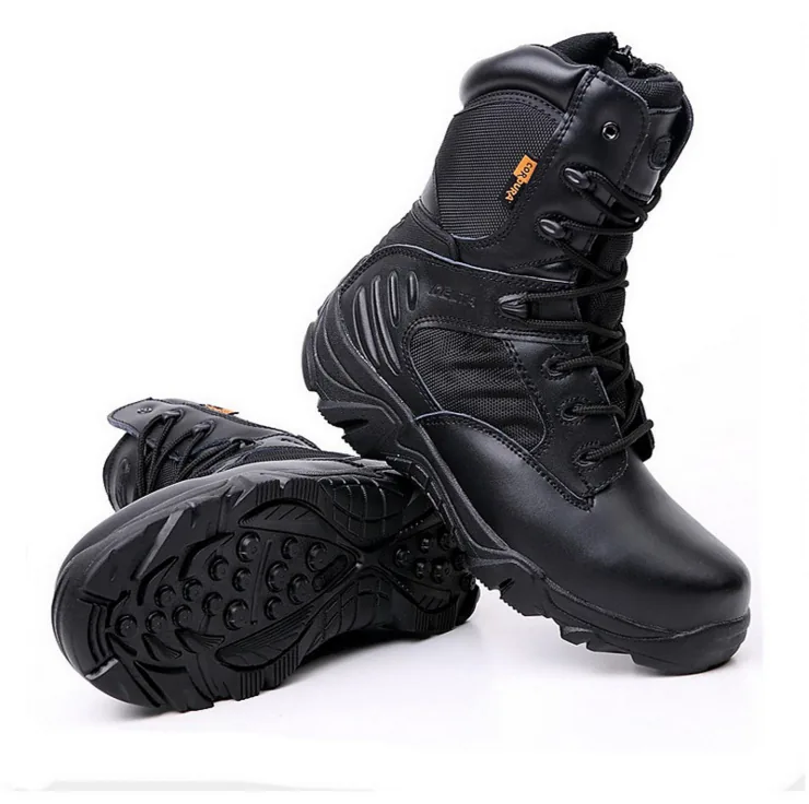Genuine Leather Desert Hiking Boots — Tan view 5