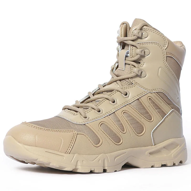 Leather Motorcycle Tactical Boots — Black view 5