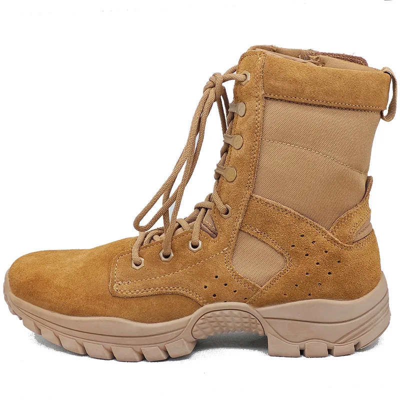 Unisex Beige Combat Boots — Desert — Tactical Footwear