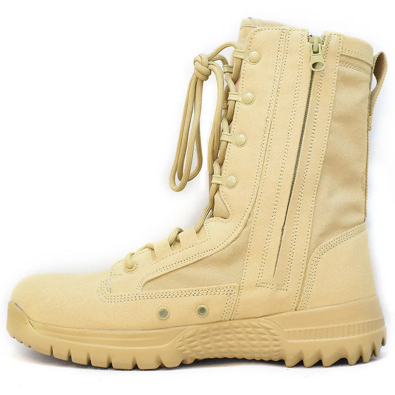 Dark Brown Winter Tactical Combat Boots — Brown view 3