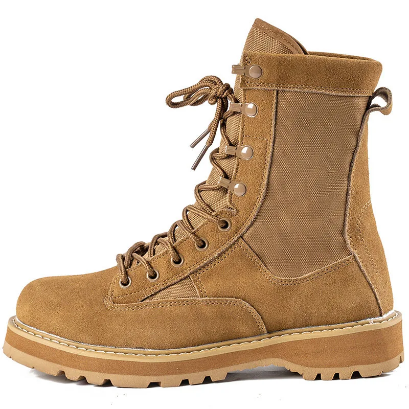 Tactical Work Boots Side Zip — Desert — Tactical Footwear