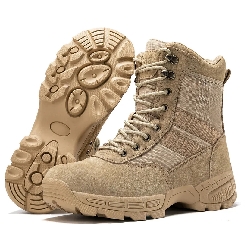 Lightweight Waterproof Combat Boots — Black view 4