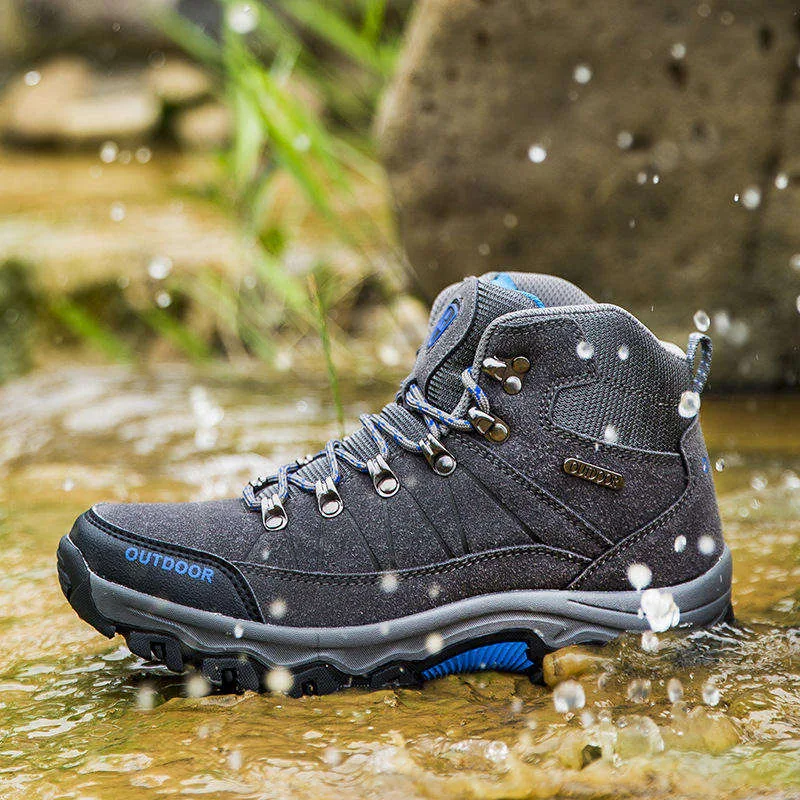 Hot Sale Waterproof Running Hiking Boots — Black view 4
