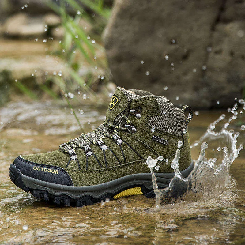 Hot Sale Waterproof Running Hiking Boots — Black view 6