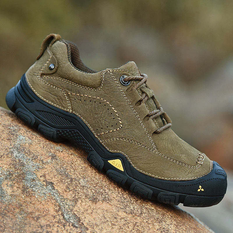 Four Seasons Waterproof Leather Boots — Black view 5