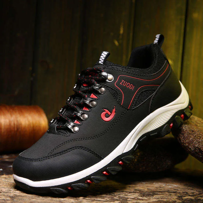 OEM Custom Plus Size Hiking Shoes — Black view 5