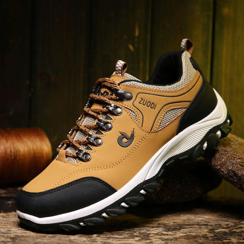 OEM Custom Plus Size Hiking Shoes — Black view 6