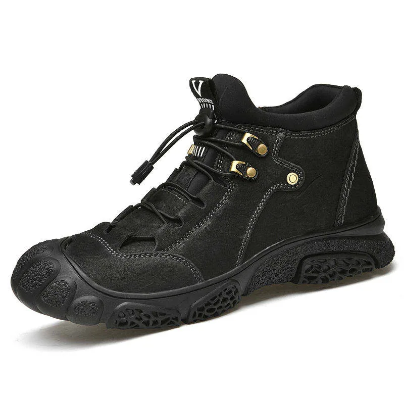 Factory Outlet Waterproof Hiking Shoes — Black view 2