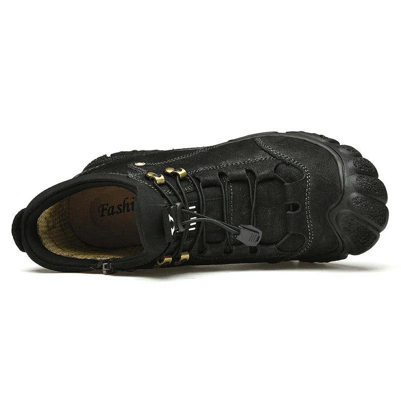 Factory Outlet Waterproof Hiking Shoes — Black view 6