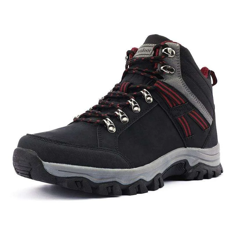 High Top Wear-Resistant Hiking Boots — Black — Tactical Footwear