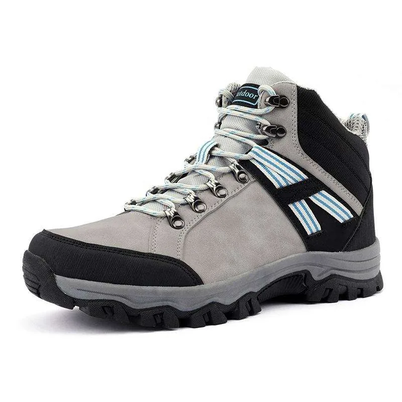 High Top Wear-Resistant Hiking Boots — Black view 2