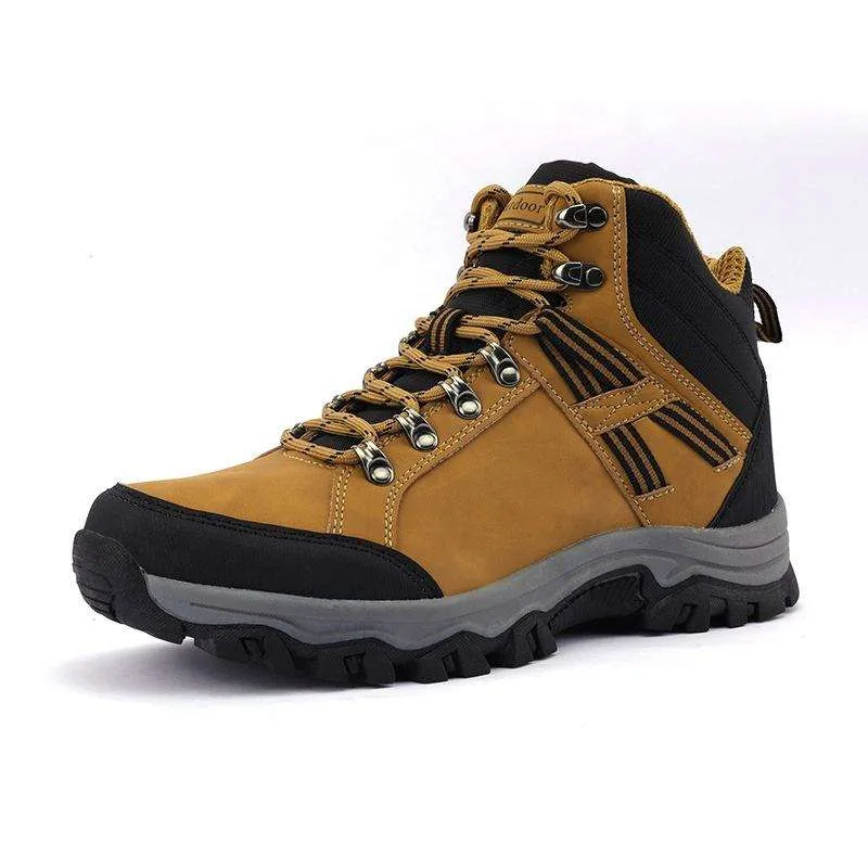 High Top Wear-Resistant Hiking Boots — Black view 3