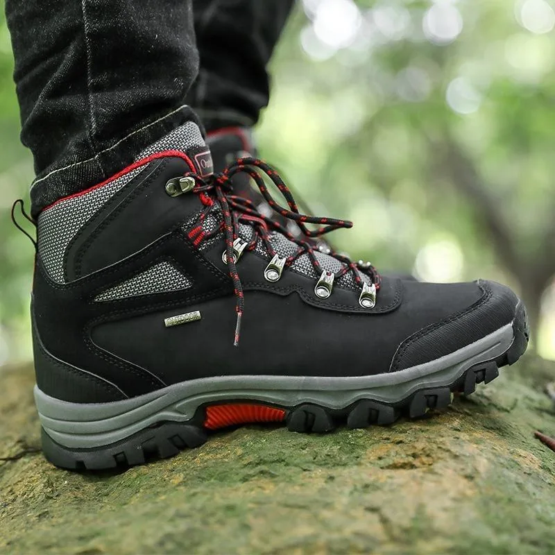 Factory Wholesale Non-Slip Hiking Shoes — Black view 4