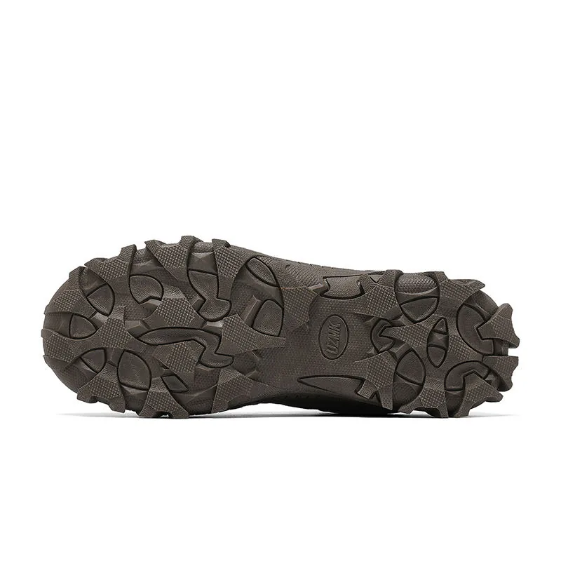 Plus Size Outdoor Training Hiking Boots — Khaki view 5