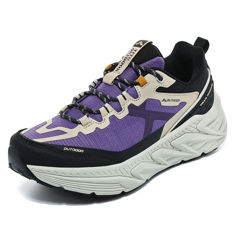 Plus-Size Couple Lightweight Hiking Shoes — Black view 5