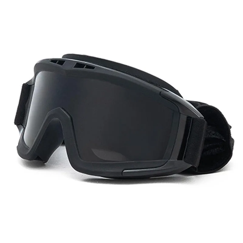 PC Tactical Windproof Glasses 3 Lenses — Black view 3