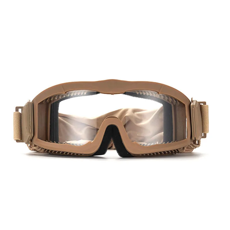 Shatterproof Tactical Goggles 3 Lenses — Black view 4